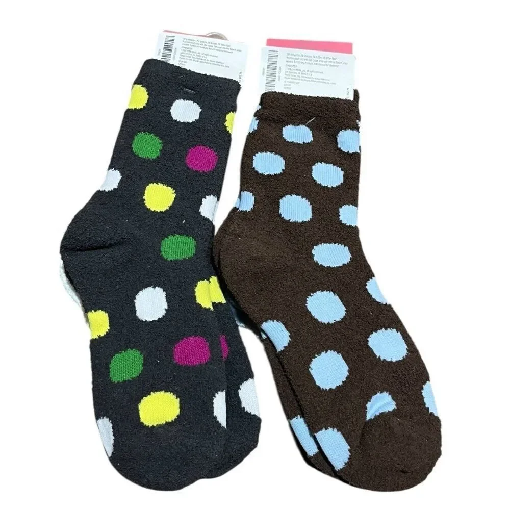 Gymboree size 5 7 Yrs 4 Pair Polka Dot Knee High Socks Teddy Bear Soft NWT